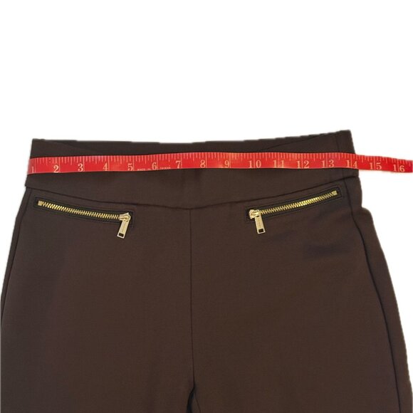 Michael Michael Kors Brown Zip-Pocket Pull-On Pants size XS - Picture 7 of 10